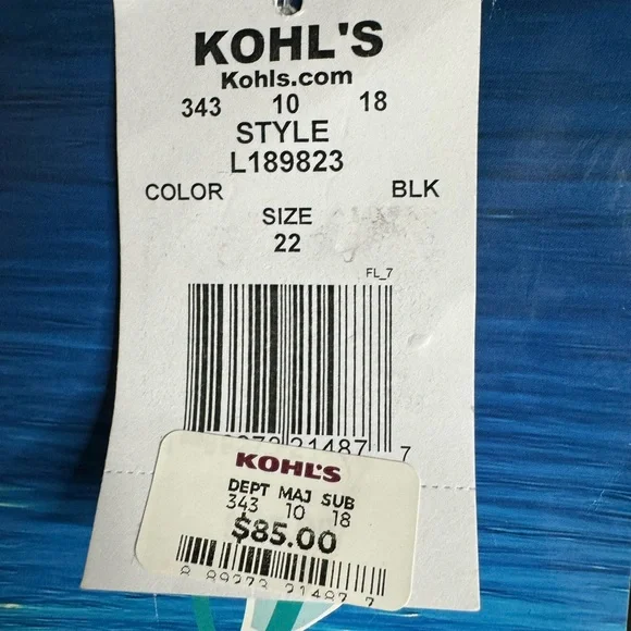 NWT Great Lengths Black One pc Swimsuit built in skirt Extra Length Plus size 22 - Picture 4 of 13